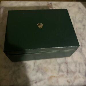 Rolex Dark Green Watch Box with Gold Logo